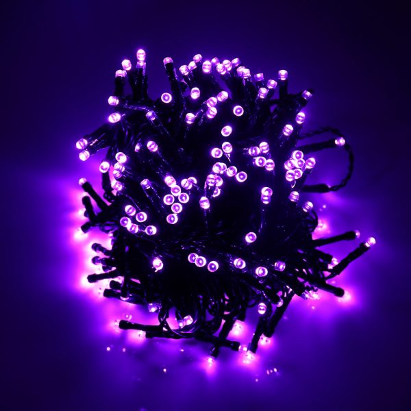 Purple Solar String Lights for Halloween & Christmas